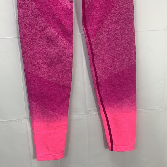 PINK Victoria’s Secret Seamless Hot Pink Workout Ombre Tights Leggings S… - Picture 5 of 15